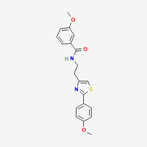 molecular formula C20H20N2O3S B11362207 3-methoxy-N-{2-[2-(4-methoxyphenyl)-1,3-thiazol-4-yl]ethyl}benzamide 