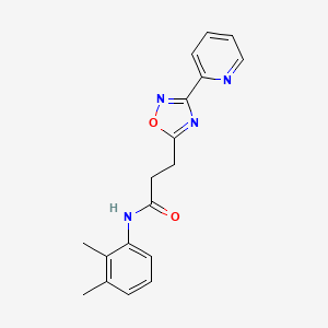 molecular formula C18H18N4O2 B11362213 N-(2,3-dimethylphenyl)-3-[3-(pyridin-2-yl)-1,2,4-oxadiazol-5-yl]propanamide 