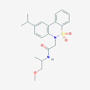 2-(9-Isopropyl-5,5-dioxido-6H-dibenzo[C,E][1,2]thiazin-6-YL)-N-(1-methoxy-2-propanyl)acetamide