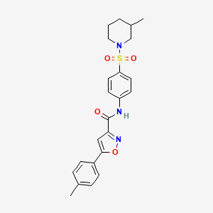 5-(4-methylphenyl)-N-{4-[(3-methylpiperidin-1-yl)sulfonyl]phenyl}-1,2-oxazole-3-carboxamide