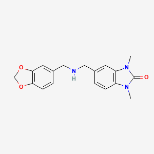 5-{[(1,3-benzodioxol-5-ylmethyl)amino]methyl}-1,3-dimethyl-1,3-dihydro-2H-benzimidazol-2-one