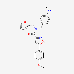 N-[4-(dimethylamino)benzyl]-N-(furan-2-ylmethyl)-5-(4-methoxyphenyl)-1,2-oxazole-3-carboxamide