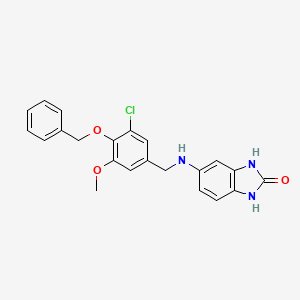 5-{[4-(benzyloxy)-3-chloro-5-methoxybenzyl]amino}-1,3-dihydro-2H-benzimidazol-2-one