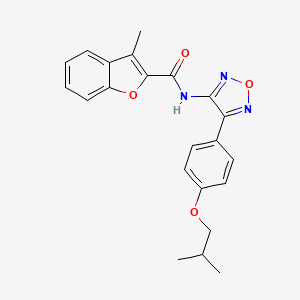 3-methyl-N-{4-[4-(2-methylpropoxy)phenyl]-1,2,5-oxadiazol-3-yl}-1-benzofuran-2-carboxamide