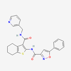 5-phenyl-N-{3-[(pyridin-3-ylmethyl)carbamoyl]-4,5,6,7-tetrahydro-1-benzothiophen-2-yl}-1,2-oxazole-3-carboxamide