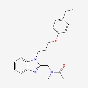 N-({1-[3-(4-ethylphenoxy)propyl]-1H-benzimidazol-2-yl}methyl)-N-methylacetamide