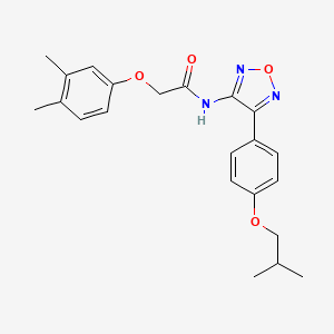 molecular formula C22H25N3O4 B11362338 2-(3,4-dimethylphenoxy)-N-{4-[4-(2-methylpropoxy)phenyl]-1,2,5-oxadiazol-3-yl}acetamide 