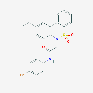 N-(4-bromo-3-methylphenyl)-2-(9-ethyl-5,5-dioxido-6H-dibenzo[c,e][1,2]thiazin-6-yl)acetamide