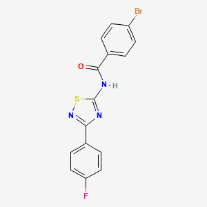 molecular formula C15H9BrFN3OS B11362364 4-bromo-N-[3-(4-fluorophenyl)-1,2,4-thiadiazol-5-yl]benzamide 