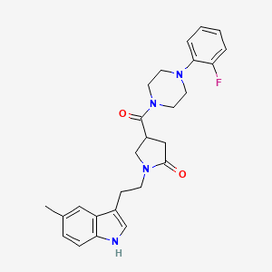 4-{[4-(2-fluorophenyl)piperazin-1-yl]carbonyl}-1-[2-(5-methyl-1H-indol-3-yl)ethyl]pyrrolidin-2-one