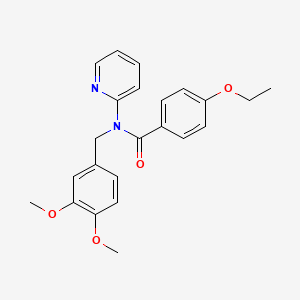 molecular formula C23H24N2O4 B11362368 N-(3,4-dimethoxybenzyl)-4-ethoxy-N-(pyridin-2-yl)benzamide 