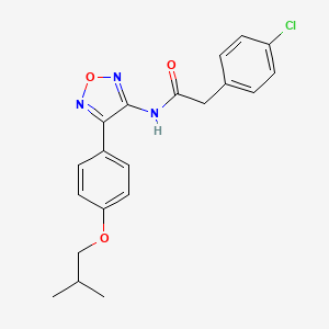 2-(4-chlorophenyl)-N-{4-[4-(2-methylpropoxy)phenyl]-1,2,5-oxadiazol-3-yl}acetamide