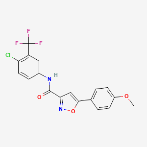 N-[4-chloro-3-(trifluoromethyl)phenyl]-5-(4-methoxyphenyl)-1,2-oxazole-3-carboxamide