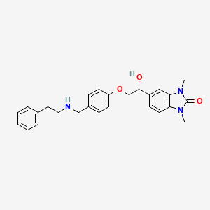 5-[1-hydroxy-2-(4-{[(2-phenylethyl)amino]methyl}phenoxy)ethyl]-1,3-dimethyl-1,3-dihydro-2H-benzimidazol-2-one