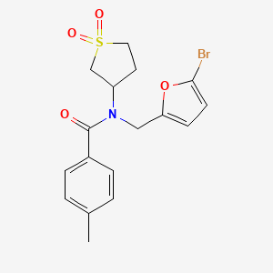 N-[(5-bromofuran-2-yl)methyl]-N-(1,1-dioxidotetrahydrothiophen-3-yl)-4-methylbenzamide