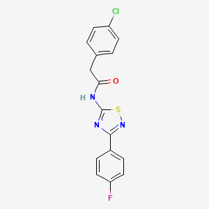 2-(4-chlorophenyl)-N-[3-(4-fluorophenyl)-1,2,4-thiadiazol-5-yl]acetamide