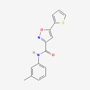 molecular formula C15H12N2O2S B11362444 N-(3-methylphenyl)-5-(thiophen-2-yl)-1,2-oxazole-3-carboxamide 