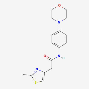 molecular formula C16H19N3O2S B11362459 2-(2-methyl-1,3-thiazol-4-yl)-N-[4-(morpholin-4-yl)phenyl]acetamide 