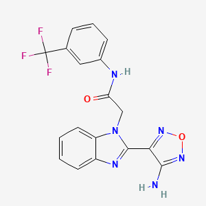 2-[2-(4-amino-1,2,5-oxadiazol-3-yl)-1H-benzimidazol-1-yl]-N-[3-(trifluoromethyl)phenyl]acetamide