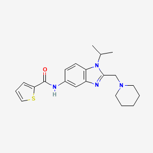 N-[2-(piperidin-1-ylmethyl)-1-(propan-2-yl)-1H-benzimidazol-5-yl]thiophene-2-carboxamide