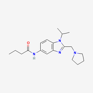 N-[1-(propan-2-yl)-2-(pyrrolidin-1-ylmethyl)-1H-benzimidazol-5-yl]butanamide