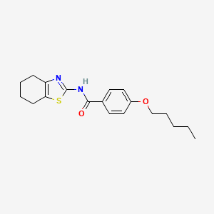 4-(pentyloxy)-N-(4,5,6,7-tetrahydro-1,3-benzothiazol-2-yl)benzamide