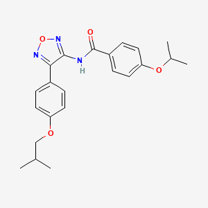 N-{4-[4-(2-methylpropoxy)phenyl]-1,2,5-oxadiazol-3-yl}-4-(propan-2-yloxy)benzamide