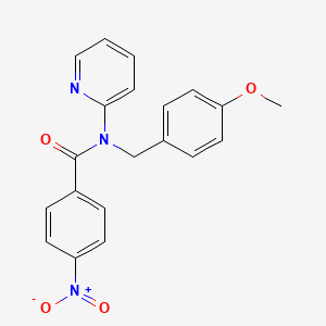 molecular formula C20H17N3O4 B11362645 N-(4-methoxybenzyl)-4-nitro-N-(pyridin-2-yl)benzamide 