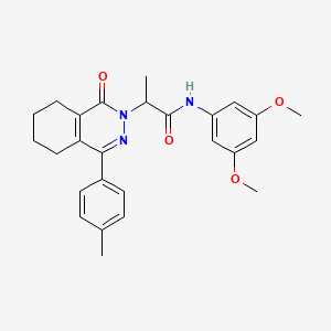 N-(3,5-dimethoxyphenyl)-2-[4-(4-methylphenyl)-1-oxo-5,6,7,8-tetrahydrophthalazin-2(1H)-yl]propanamide