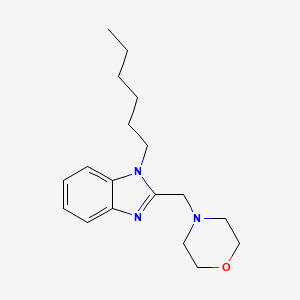 molecular formula C18H27N3O B11362732 1-hexyl-2-(morpholin-4-ylmethyl)-1H-benzimidazole 