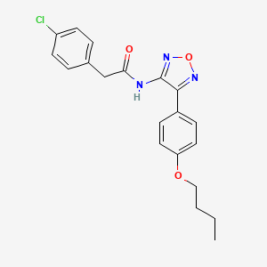 N-[4-(4-butoxyphenyl)-1,2,5-oxadiazol-3-yl]-2-(4-chlorophenyl)acetamide