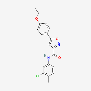 molecular formula C19H17ClN2O3 B11362766 N-(3-chloro-4-methylphenyl)-5-(4-ethoxyphenyl)-1,2-oxazole-3-carboxamide 