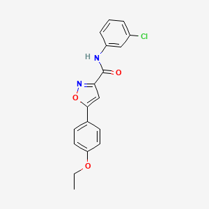 molecular formula C18H15ClN2O3 B11362768 N-(3-chlorophenyl)-5-(4-ethoxyphenyl)-1,2-oxazole-3-carboxamide 