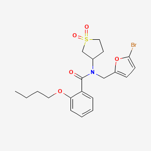 molecular formula C20H24BrNO5S B11362769 N-[(5-bromofuran-2-yl)methyl]-2-butoxy-N-(1,1-dioxidotetrahydrothiophen-3-yl)benzamide 