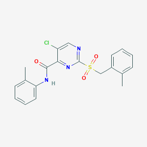 5-chloro-2-[(2-methylbenzyl)sulfonyl]-N-(2-methylphenyl)pyrimidine-4-carboxamide