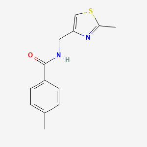 4-methyl-N-[(2-methyl-1,3-thiazol-4-yl)methyl]benzamide