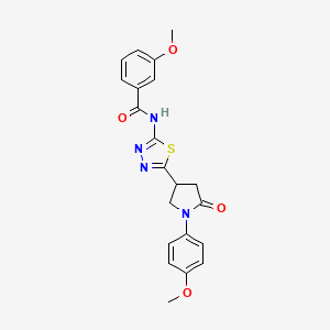 3-methoxy-N-{5-[1-(4-methoxyphenyl)-5-oxopyrrolidin-3-yl]-1,3,4-thiadiazol-2-yl}benzamide