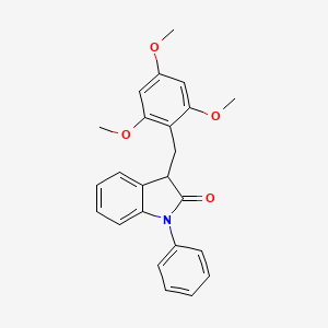 molecular formula C24H23NO4 B11362827 1-phenyl-3-(2,4,6-trimethoxybenzyl)-1,3-dihydro-2H-indol-2-one 