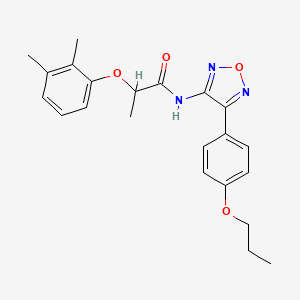 molecular formula C22H25N3O4 B11362846 2-(2,3-dimethylphenoxy)-N-[4-(4-propoxyphenyl)-1,2,5-oxadiazol-3-yl]propanamide 