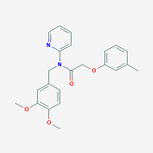 N-(3,4-dimethoxybenzyl)-2-(3-methylphenoxy)-N-(pyridin-2-yl)acetamide