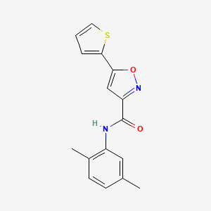 molecular formula C16H14N2O2S B11362866 N-(2,5-dimethylphenyl)-5-(thiophen-2-yl)-1,2-oxazole-3-carboxamide 