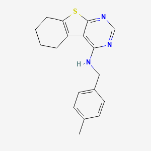 N-(4-methylbenzyl)-5,6,7,8-tetrahydro[1]benzothieno[2,3-d]pyrimidin-4-amine