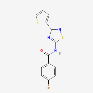 4-bromo-N-[3-(thiophen-2-yl)-1,2,4-thiadiazol-5-yl]benzamide