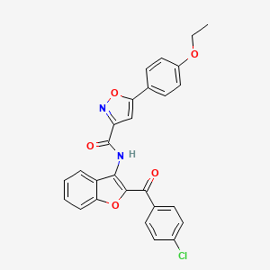 N-{2-[(4-chlorophenyl)carbonyl]-1-benzofuran-3-yl}-5-(4-ethoxyphenyl)-1,2-oxazole-3-carboxamide