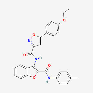 5-(4-ethoxyphenyl)-N-{2-[(4-methylphenyl)carbamoyl]-1-benzofuran-3-yl}-1,2-oxazole-3-carboxamide