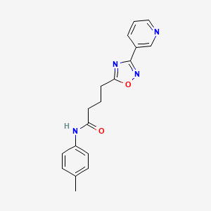 molecular formula C18H18N4O2 B11362918 N-(4-methylphenyl)-4-[3-(pyridin-3-yl)-1,2,4-oxadiazol-5-yl]butanamide 