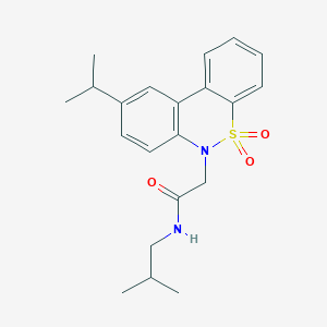 N-isobutyl-2-(9-isopropyl-5,5-dioxido-6H-dibenzo[c,e][1,2]thiazin-6-yl)acetamide