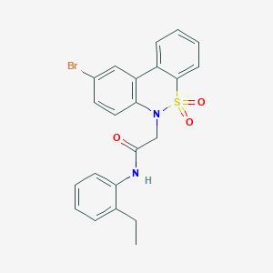 2-(9-bromo-5,5-dioxido-6H-dibenzo[c,e][1,2]thiazin-6-yl)-N-(2-ethylphenyl)acetamide