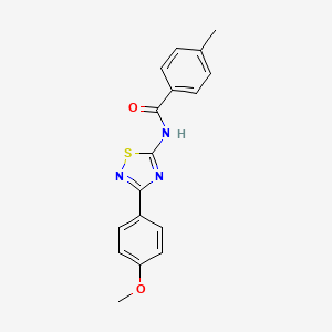 molecular formula C17H15N3O2S B11362981 N-[3-(4-methoxyphenyl)-1,2,4-thiadiazol-5-yl]-4-methylbenzamide 