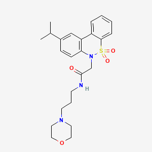 2-(9-Isopropyl-5,5-dioxido-6H-dibenzo[C,E][1,2]thiazin-6-YL)-N-[3-(4-morpholinyl)propyl]acetamide